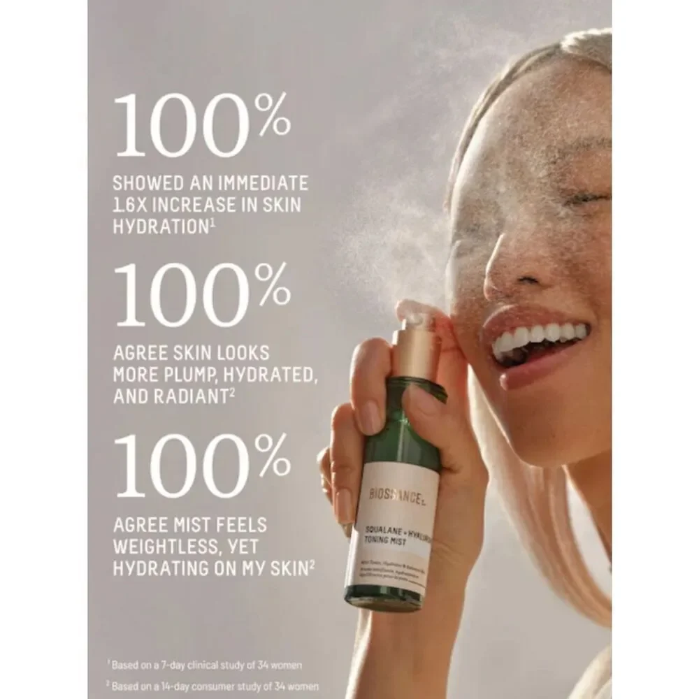 Biossance Hyaluronic Acid Hydrating Face Toner Mist + Squalane